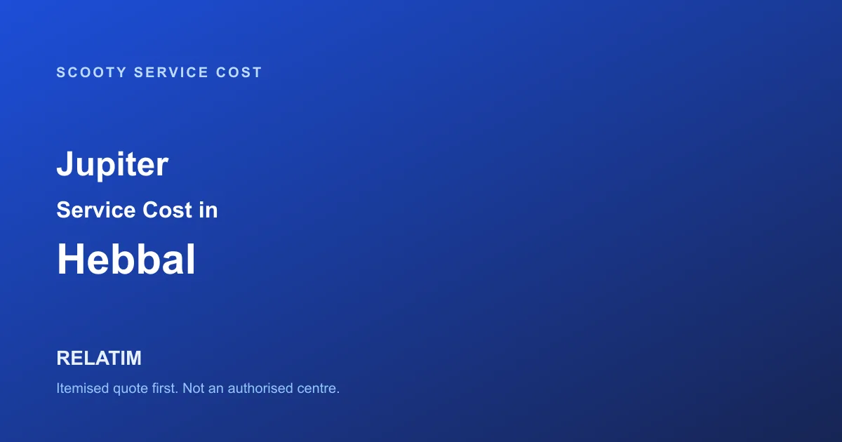 Jupiter Service Cost in Hebbal, Bangalore